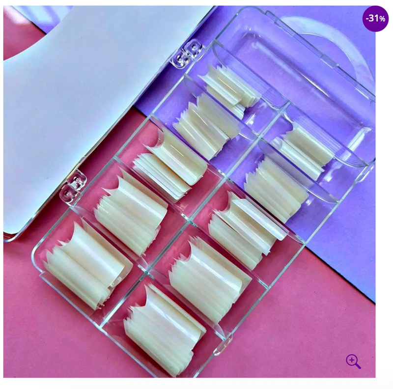 Unhas Postiça Tips de Unha Curvatura Kit 10 pacotes de 100 com total de 1000 Peças